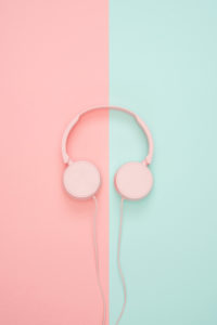 photo of pink headphones for end of season cleaning 