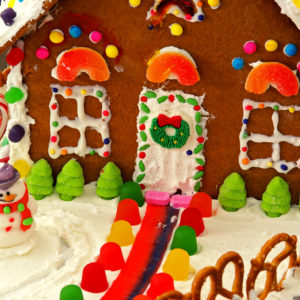 Winter date night ideas at home. Making gingerbread houses