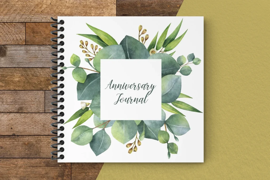Wedding anniversary journal. First anniversary gift idea