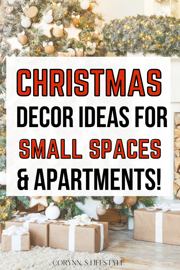 christmas decor ideas for small spaces and apartments pinterest pin.