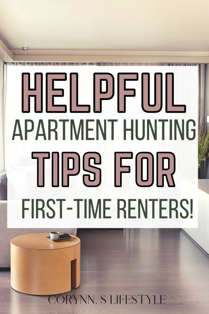 apartment hunting tips for first time renters pinterest pin. 